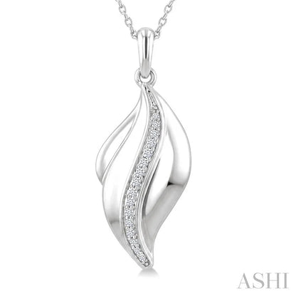 Silver Twisted Diamond Fashion Pendant