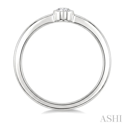 Silver Bezel Diamond Ring