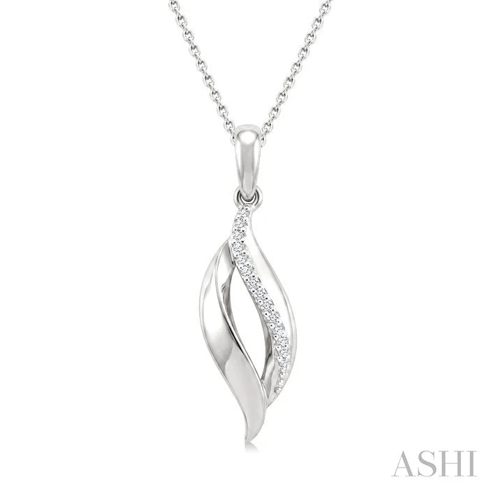 Silver Twisted Diamond Fashion Pendant