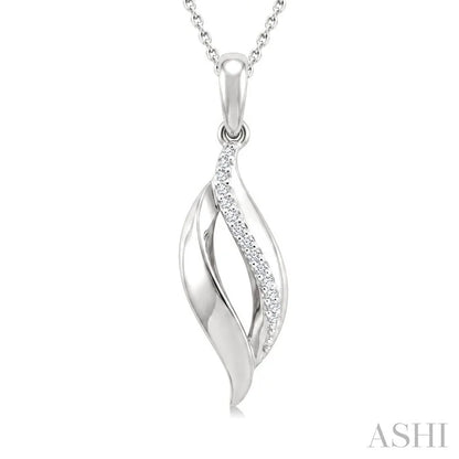 Silver Twisted Diamond Fashion Pendant