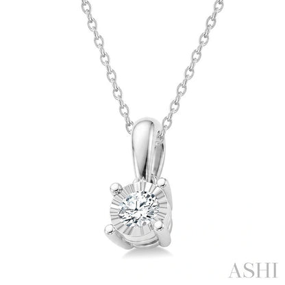 Silver Miracle Plate Diamond Fashion Solitaire Pendant