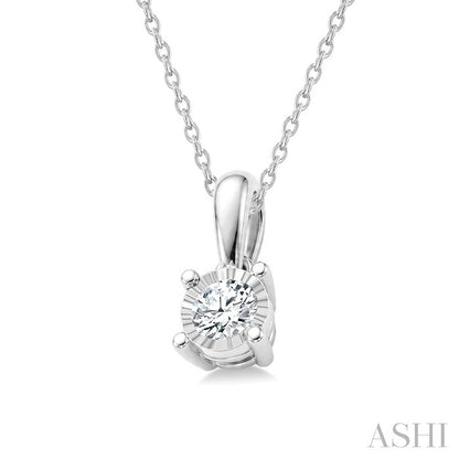 Silver Miracle Plate Diamond Fashion Solitaire Pendant