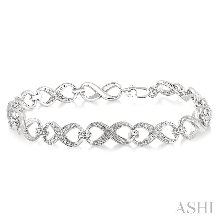 Silver Infinity Diamond Fashion Bracelet