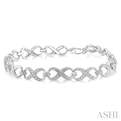 Silver Infinity Diamond Fashion Bracelet