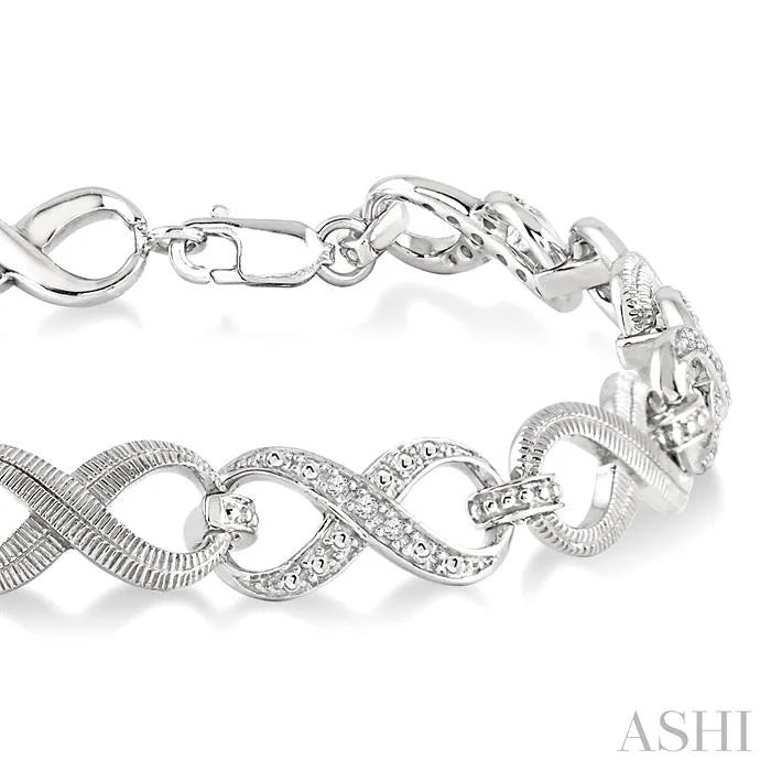 Silver Infinity Diamond Fashion Bracelet