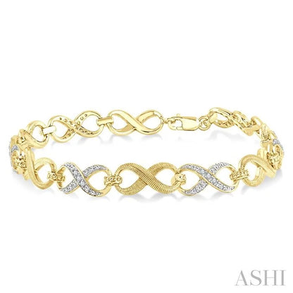 Gold Vermeil Infinity Diamond Fashion Bracelet