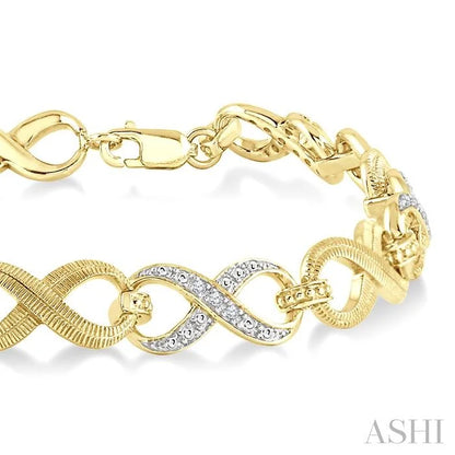 Gold Vermeil Infinity Diamond Fashion Bracelet