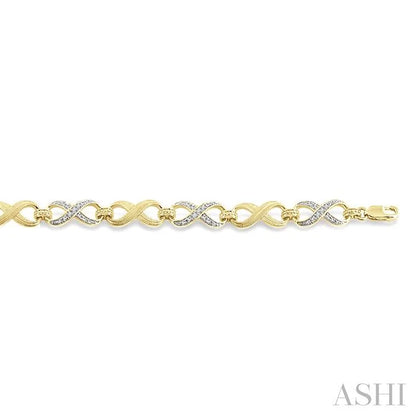 Gold Vermeil Infinity Diamond Fashion Bracelet