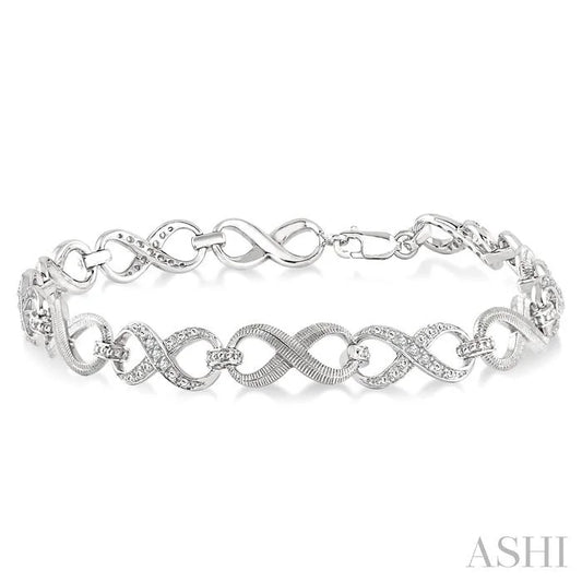 Silver Infinity Diamond Fashion Bracelet