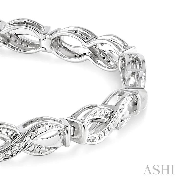 Silver Infinity Diamond Bracelet