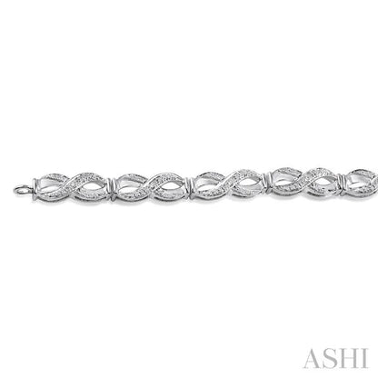 Silver Infinity Diamond Bracelet