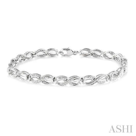 Silver Infinity Diamond Bracelet