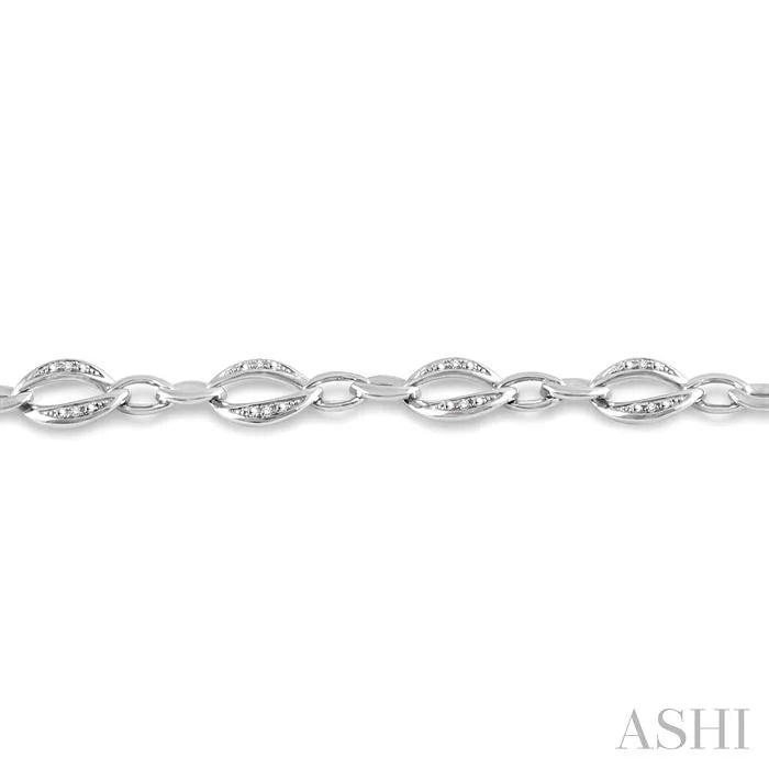 Silver Diamond Link Bracelet