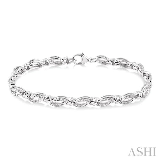Silver Knot Diamond Bracelet