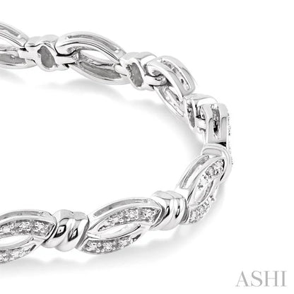 Silver Knot Diamond Bracelet