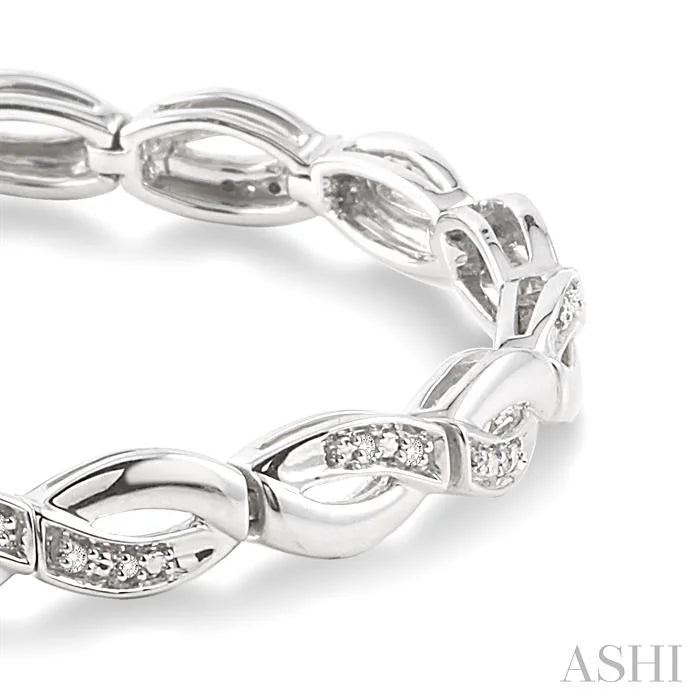 Silver Infinity Diamond Bracelet