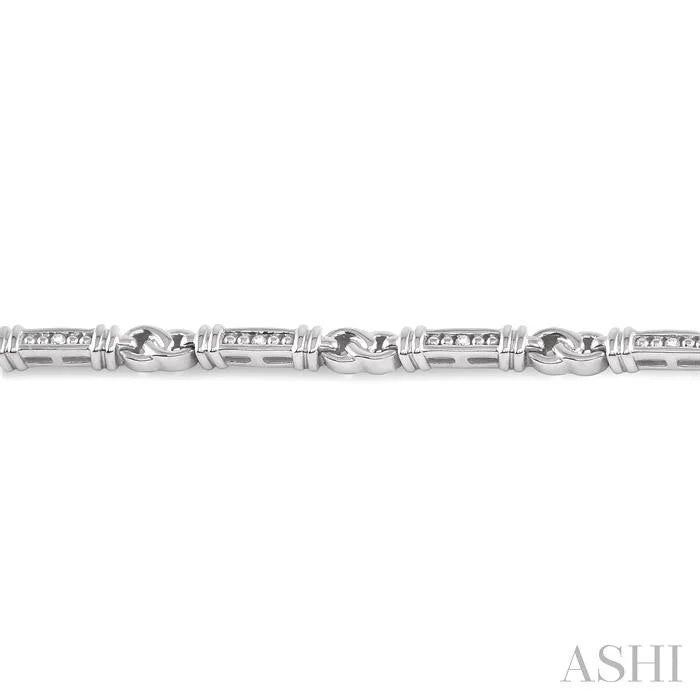 Silver Link Diamond Bracelet