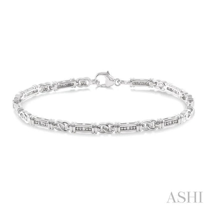 Silver Link Diamond Bracelet