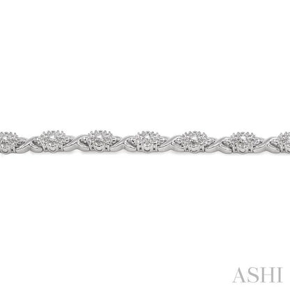Silver Twisted Diamond Bracelet