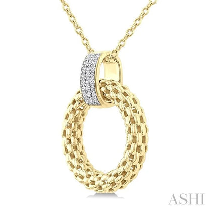 Gold Vermeil Bold Circle Diamond Pendant
