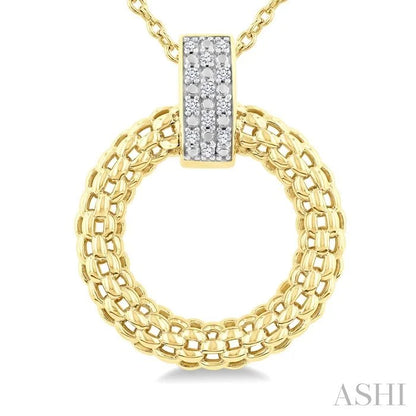 Gold Vermeil Bold Circle Diamond Pendant