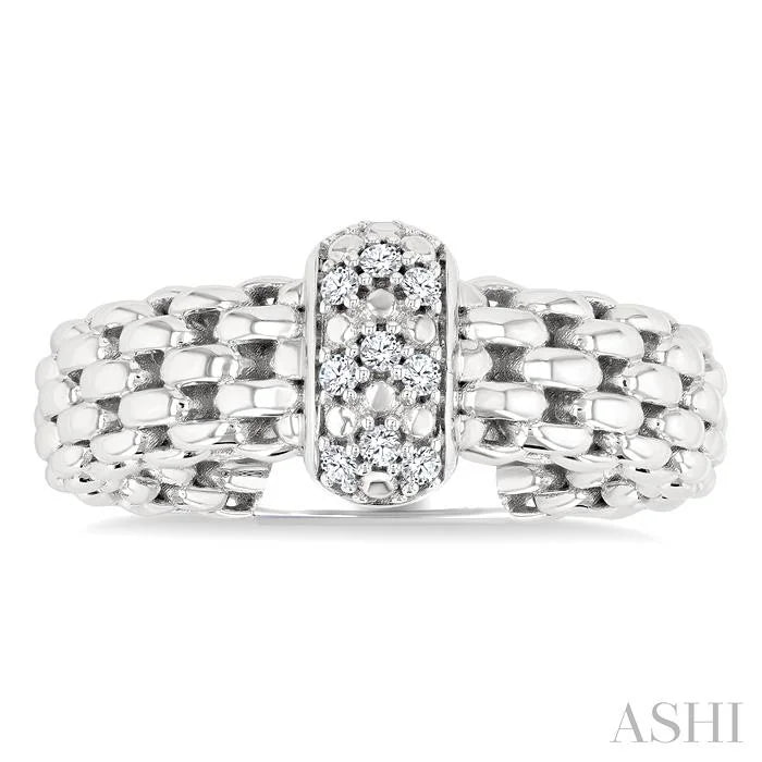 Silver Bold Diamond Fashion Ring