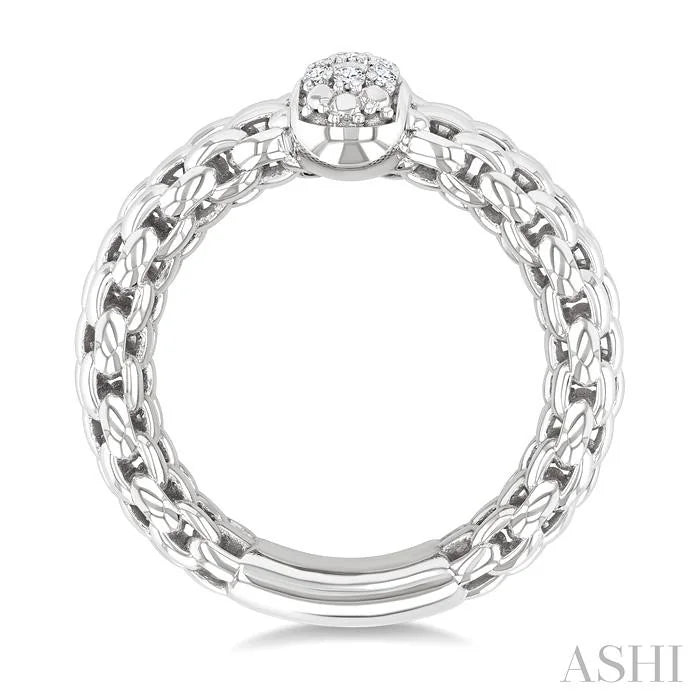 Silver Bold Diamond Fashion Ring