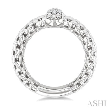 Silver Bold Diamond Fashion Ring