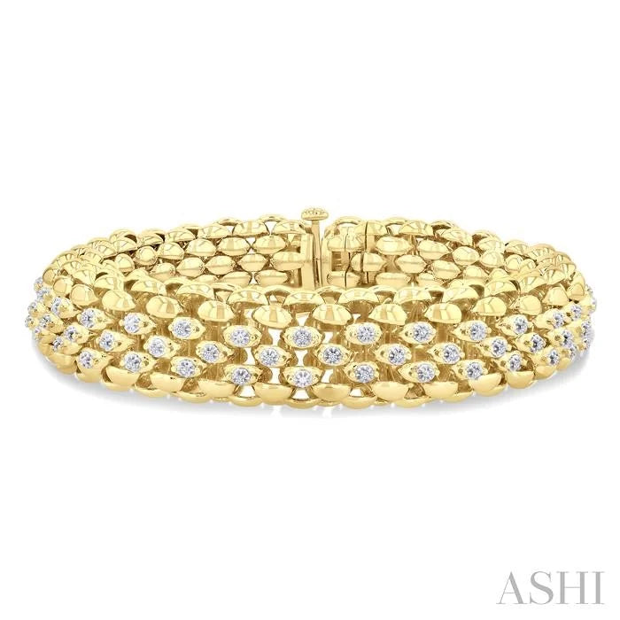 Gold Vermeil Bold Diamond Fashion Bracelet