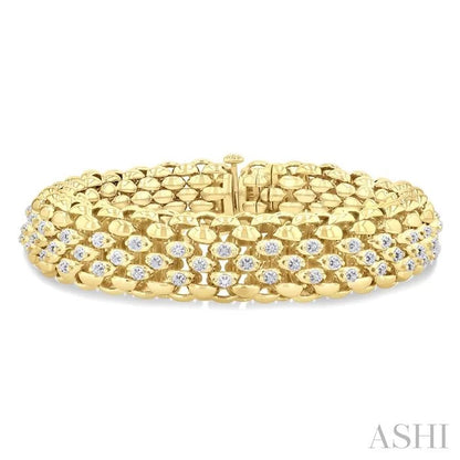 Gold Vermeil Bold Diamond Fashion Bracelet