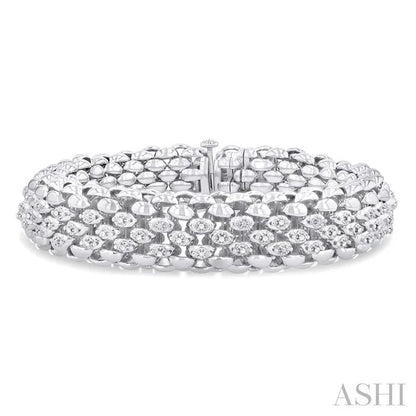 Silver Bold Diamond Fashion Bracelet