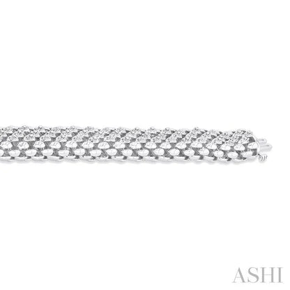 Silver Bold Diamond Fashion Bracelet