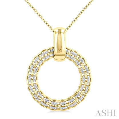 Gold Vermeil Bold Circle Diamond Pendant