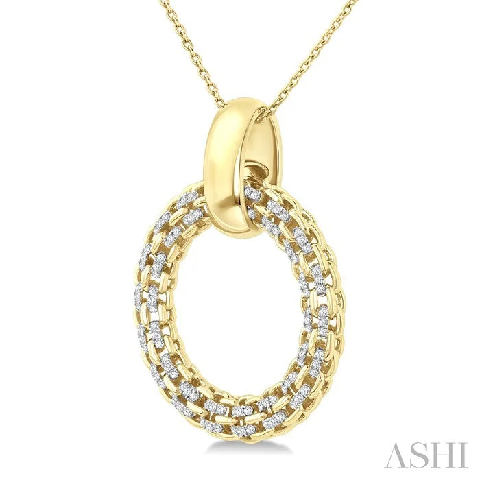Gold Vermeil Bold Circle Diamond Pendant