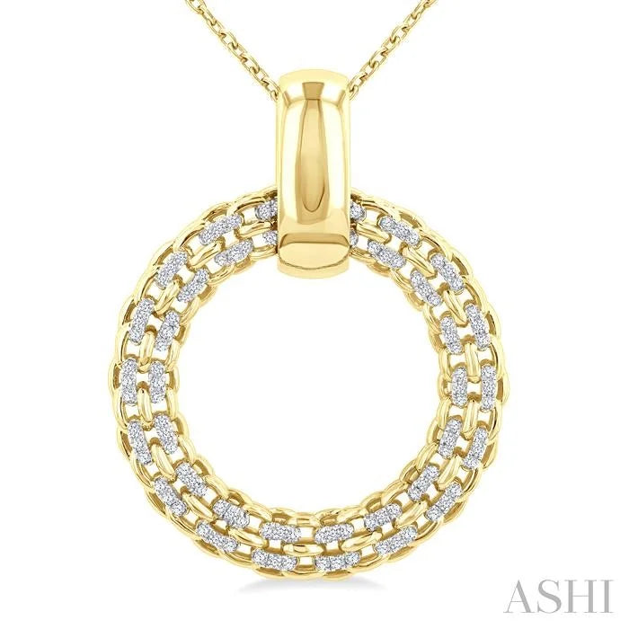 Gold Vermeil Bold Circle Diamond Pendant