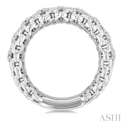 Silver Bold Diamond Fashion Ring