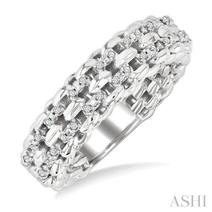 Silver Bold Diamond Fashion Ring