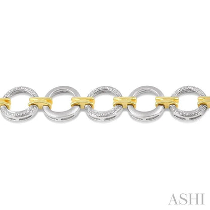 Silver Circle Diamond Fashion Bracelet