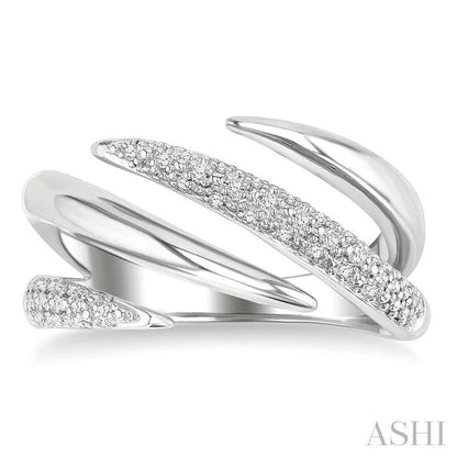 Silver Spiral Bold Diamond Fashion Band