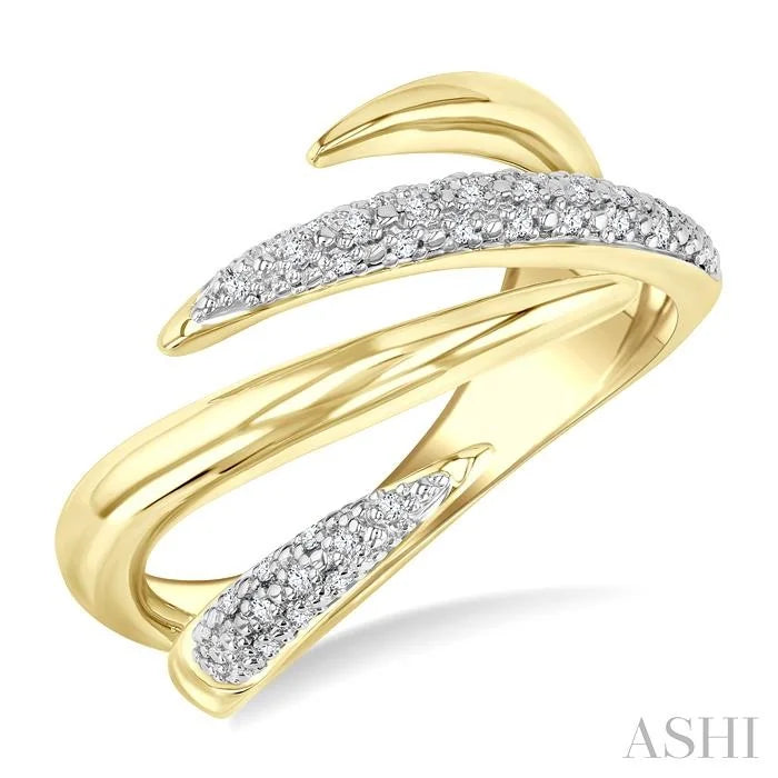 Gold Vermeil Spiral Bold Diamond Fashion Band