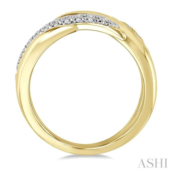 Gold Vermeil Spiral Bold Diamond Fashion Band