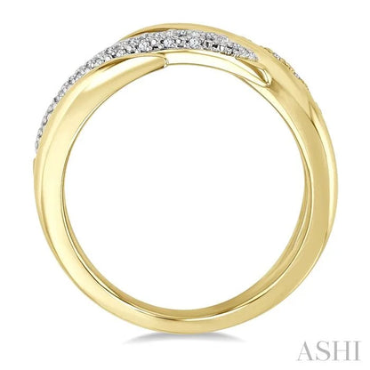 Gold Vermeil Spiral Bold Diamond Fashion Band