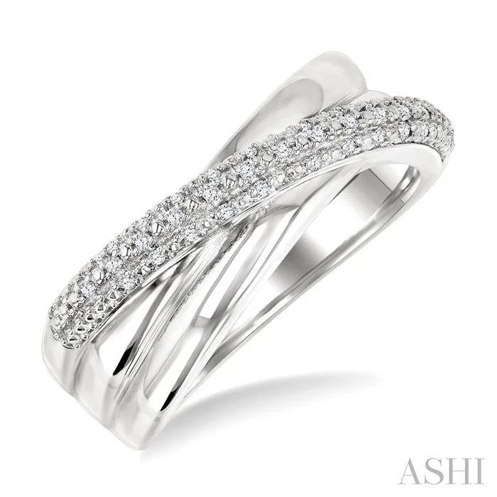 Silver Bold Criss Cross Fashion Band