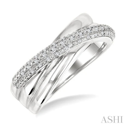 Silver Bold Criss Cross Fashion Band