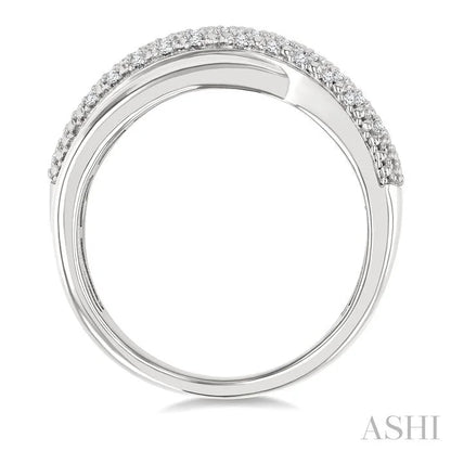 Silver Bold Criss Cross Fashion Band