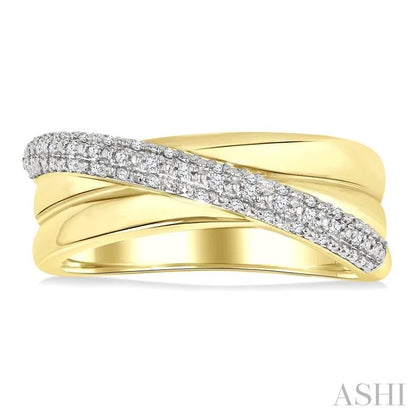 Gold Vermeil Bold Criss Cross Fashion Band