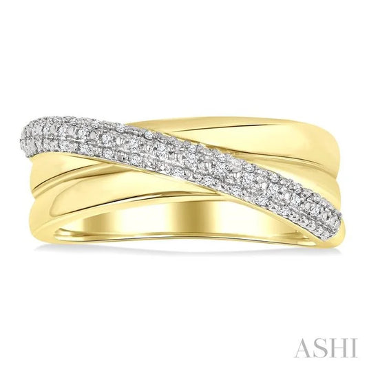 Gold Vermeil Bold Criss Cross Fashion Band