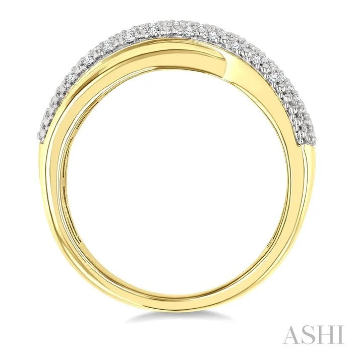 Gold Vermeil Bold Criss Cross Fashion Band