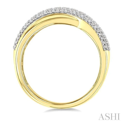 Gold Vermeil Bold Criss Cross Fashion Band