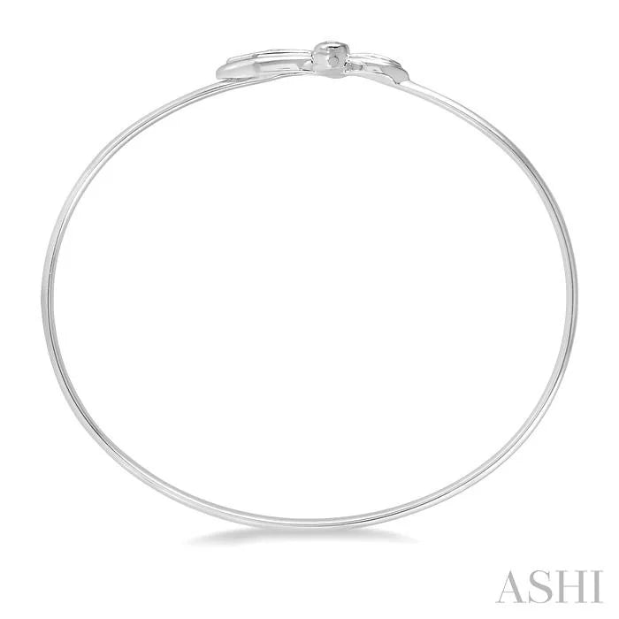 Silver Cross Diamond Flex Fashion Bangle